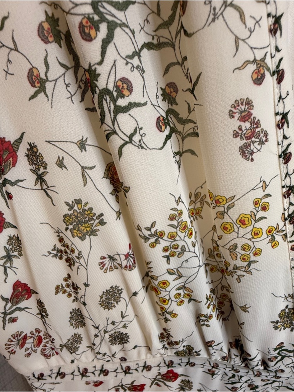 Max Studio Cream Floral Tiered V-Neck Maxi Dress - Picture 5 of 8